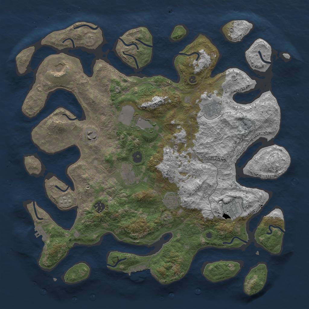 Rust Map: Procedural Map, Size: 4250, Seed: 152329, 14 Monuments