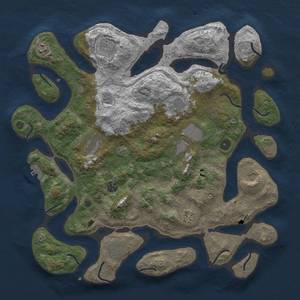 Thumbnail Rust Map: Procedural Map, Size: 4300, Seed: 88, 14 Monuments