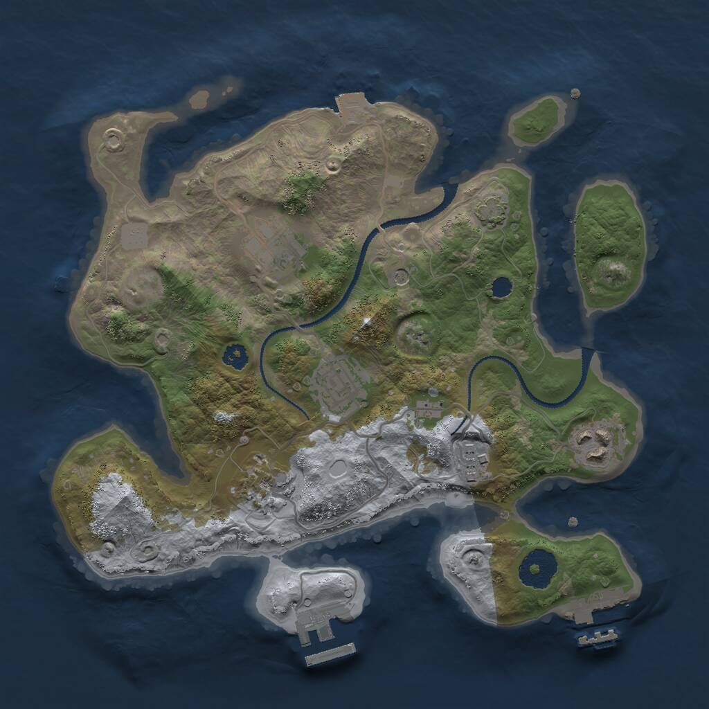 Rust Map: Procedural Map, Size: 2800, Seed: 26, 10 Monuments