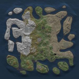 Thumbnail Rust Map: Procedural Map, Size: 4000, Seed: 943048748, 14 Monuments