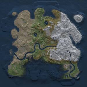 Thumbnail Rust Map: Procedural Map, Size: 3500, Seed: 732907, 14 Monuments
