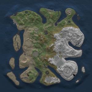 Thumbnail Rust Map: Procedural Map, Size: 3700, Seed: 1639972878, 15 Monuments