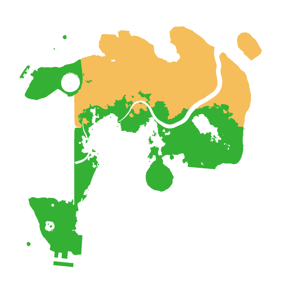 Biome Rust Map: Procedural Map, Size: 3000, Seed: 3141599