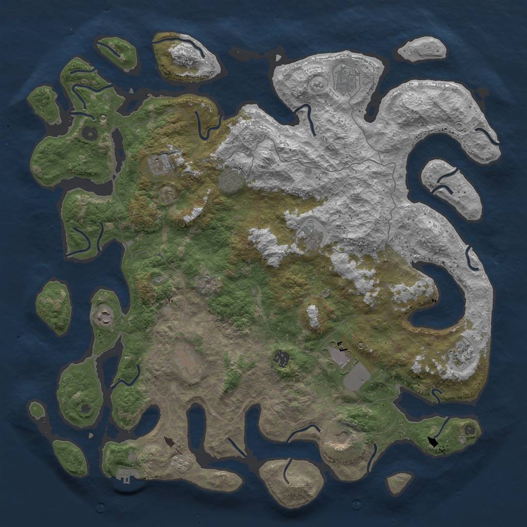 Rust Map: Procedural Map, Size: 5000, Seed: 6089660, 15 Monuments