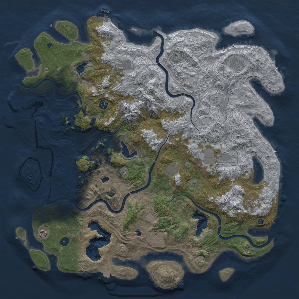 Rust Map: Procedural Map, Size: 5000, Seed: 6089660, 15 Monuments