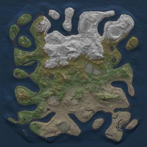 Thumbnail Rust Map: Procedural Map, Size: 4500, Seed: 436068461, 14 Monuments