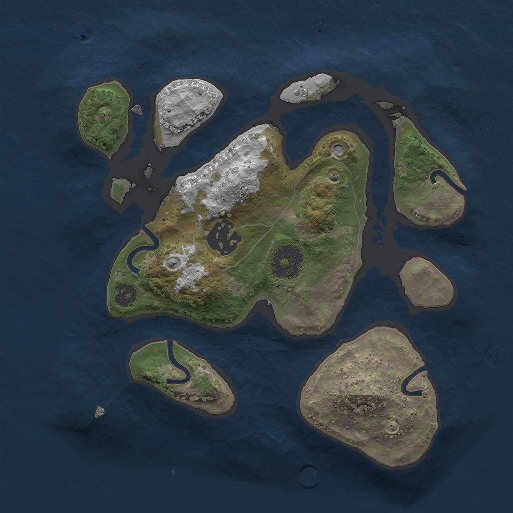 Rust Map: Procedural Map, Size: 2354, Seed: 931219, 3 Monuments