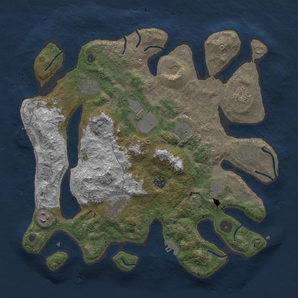 Rust Map: Procedural Map, Size: 3750, Seed: 1635045262, 16 Monuments