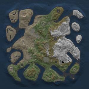 Thumbnail Rust Map: Procedural Map, Size: 3700, Seed: 1024733190, 16 Monuments