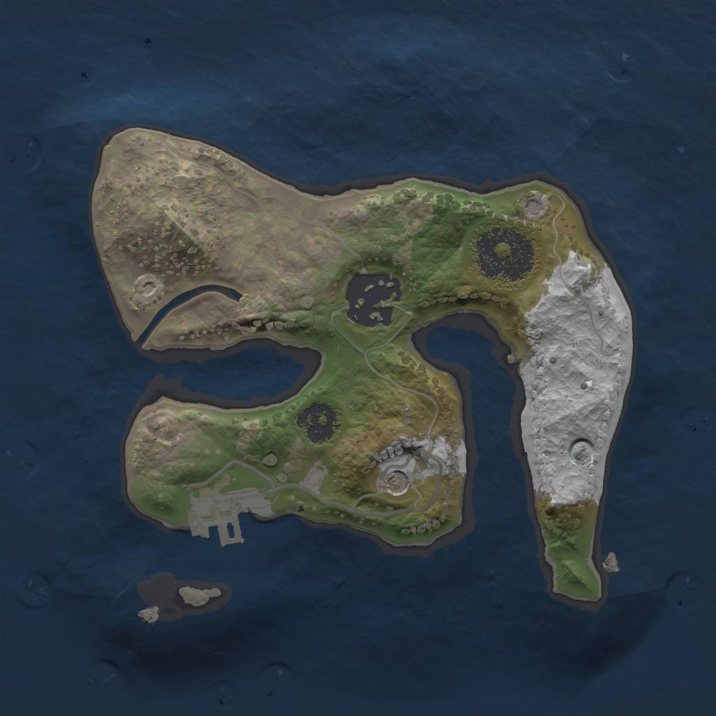 Rust Map: Procedural Map, Size: 1900, Seed: 124987, 5 Monuments