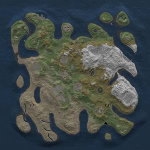 Thumbnail Rust Map: Procedural Map, Size: 4000, Seed: 424535458, 15 Monuments