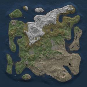 Thumbnail Rust Map: Procedural Map, Size: 4000, Seed: 1755583337, 15 Monuments