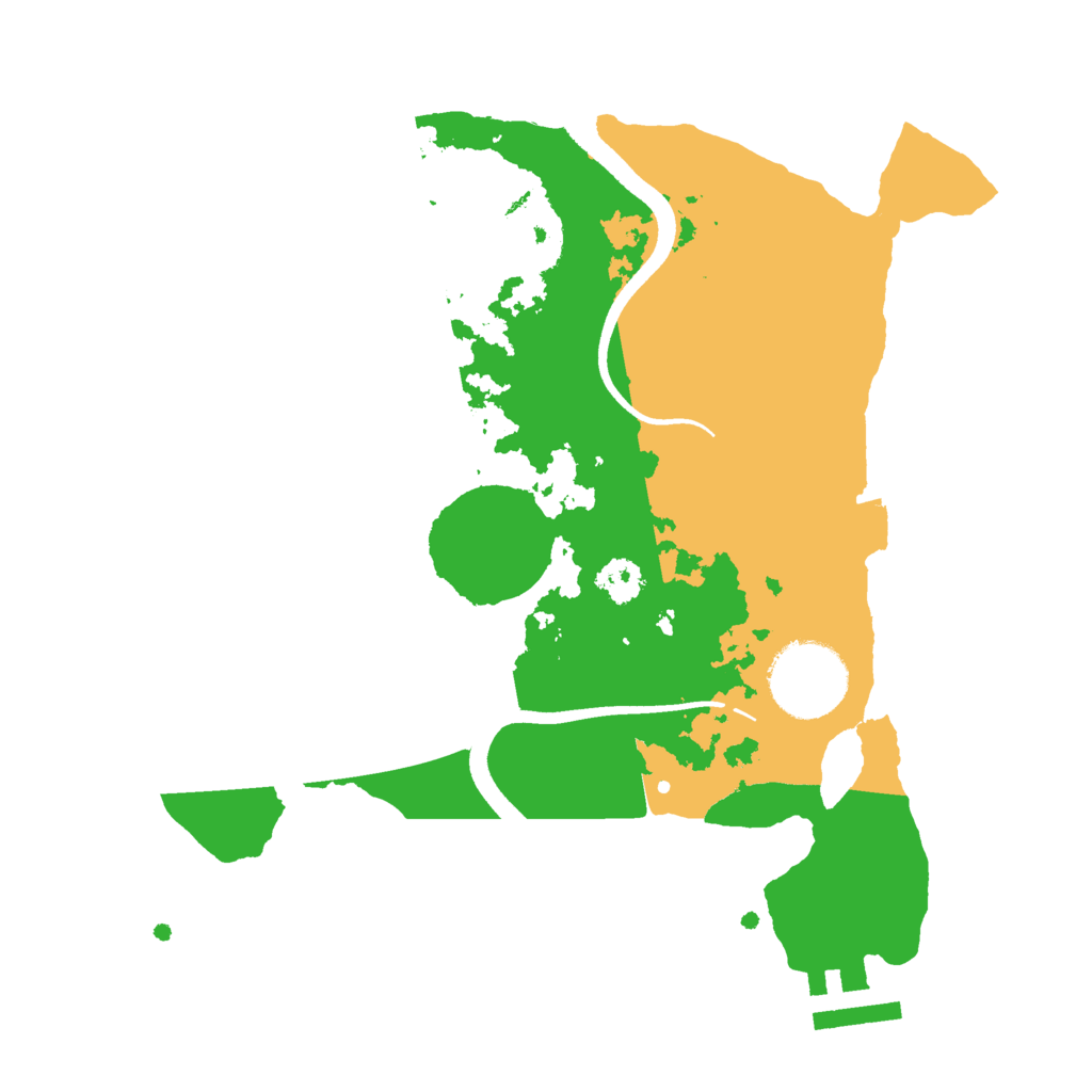 Biome Rust Map: Procedural Map, Size: 2500, Seed: 1057045597