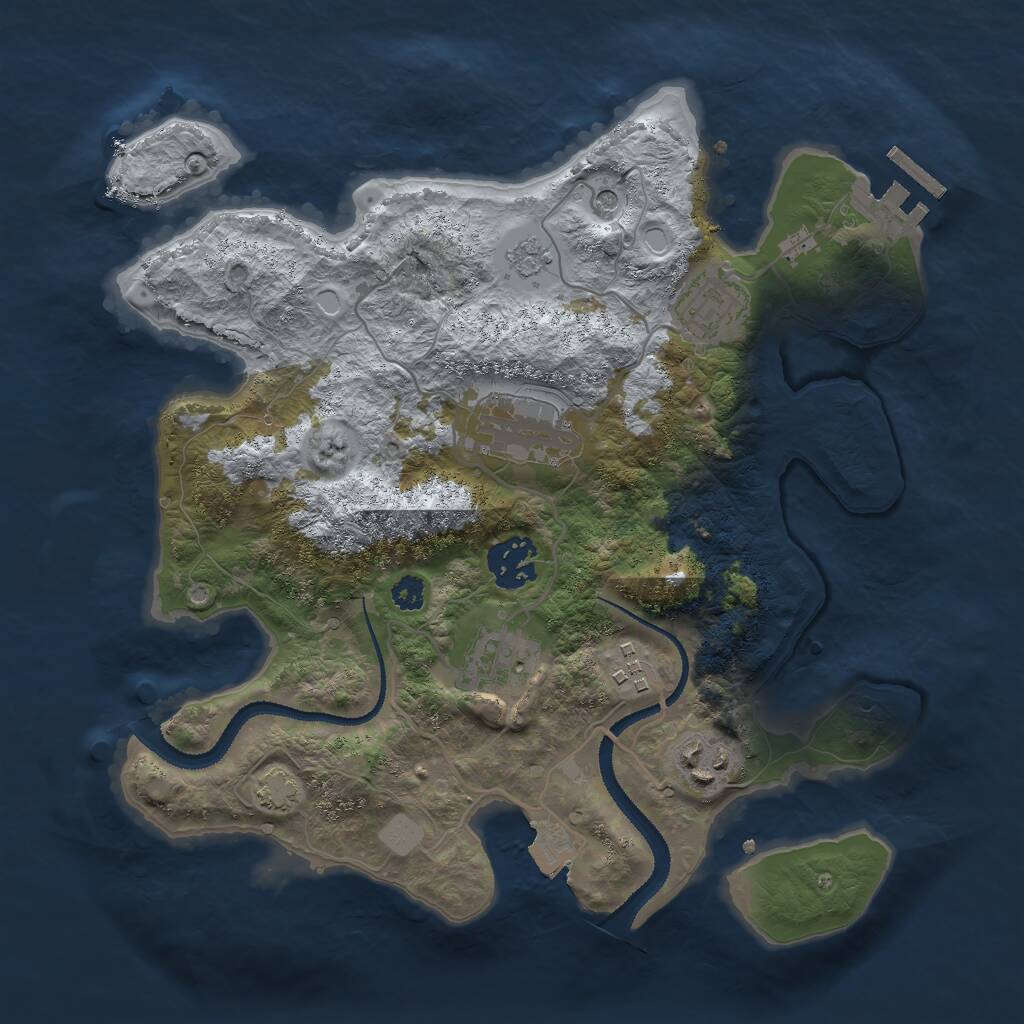 Rust Map: Procedural Map, Size: 3000, Seed: 1989011213, 11 Monuments