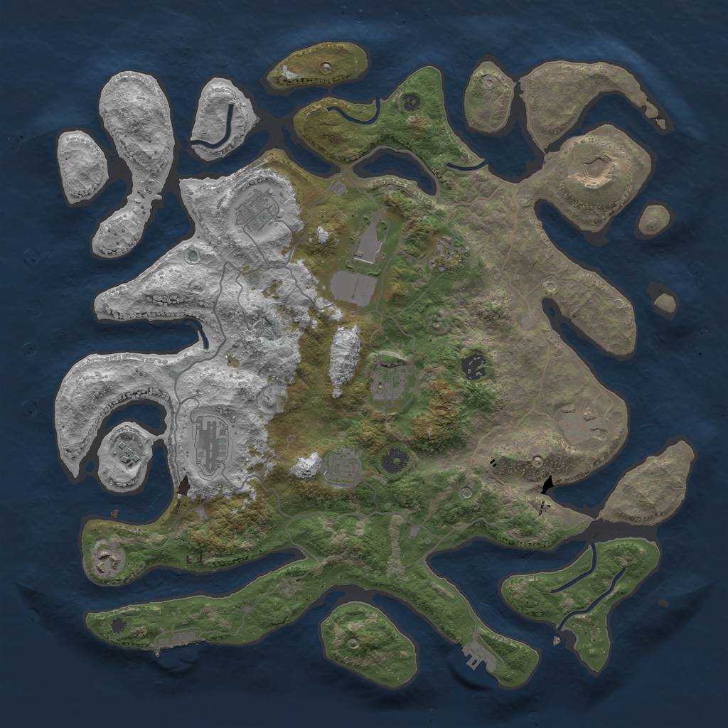 Rust Map: Procedural Map, Size: 4250, Seed: 1588194316, 16 Monuments
