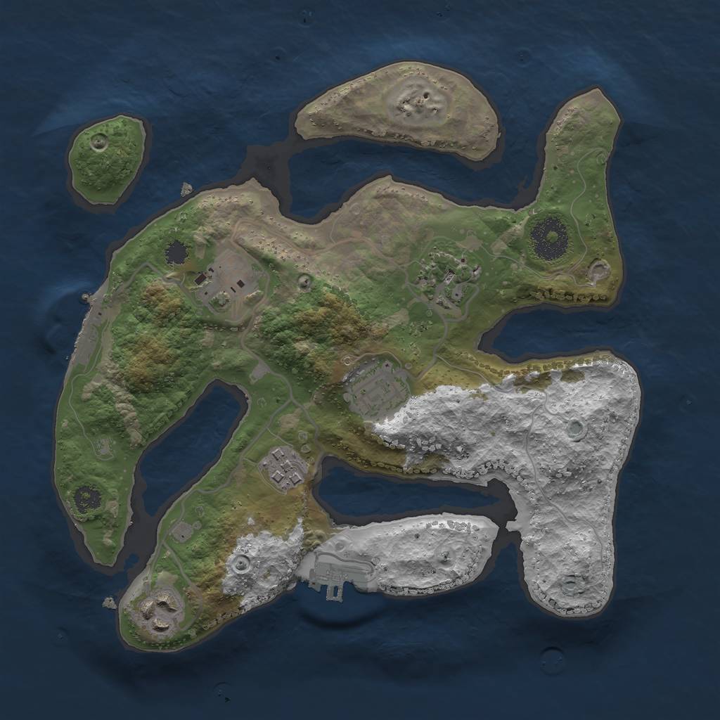 Rust Map: Procedural Map, Size: 2700, Seed: 6548, 9 Monuments