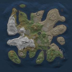 Thumbnail Rust Map: Procedural Map, Size: 3500, Seed: 510953196, 15 Monuments