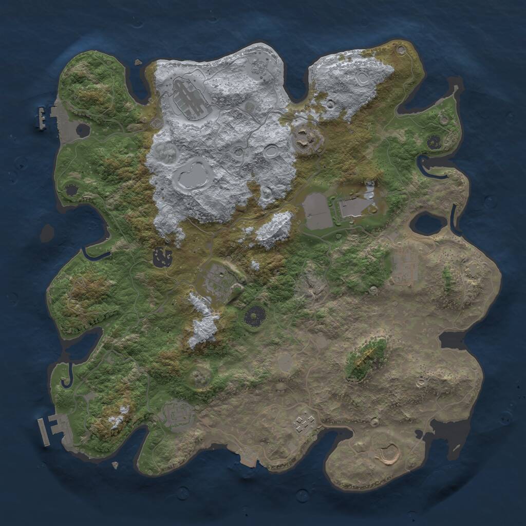 Rust Map: Procedural Map, Size: 3750, Seed: 160655142, 15 Monuments