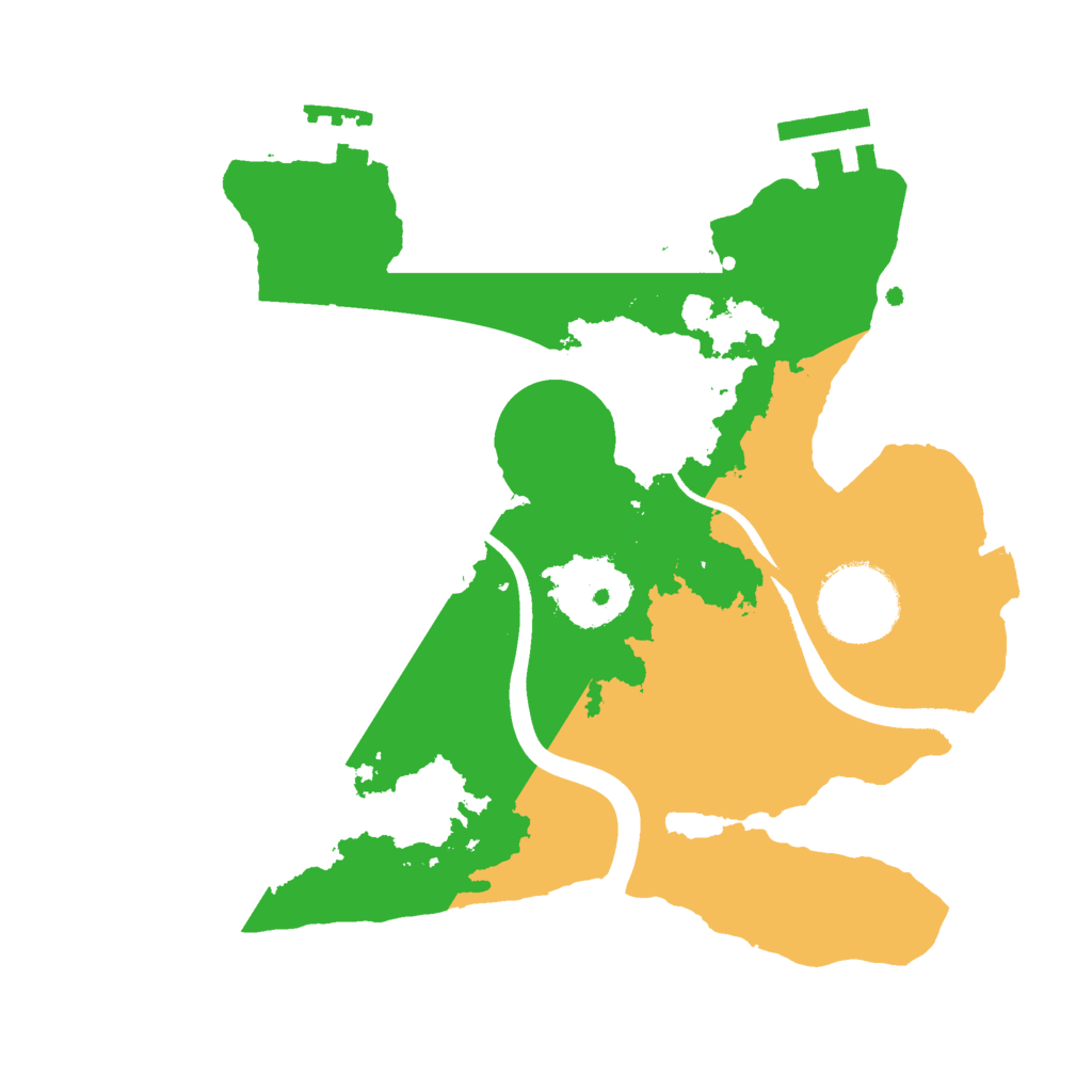 Biome Rust Map: Procedural Map, Size: 2400, Seed: 5553535