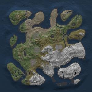 Thumbnail Rust Map: Procedural Map, Size: 3500, Seed: 3258, 11 Monuments