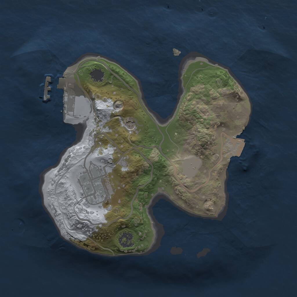 Rust Map: Procedural Map, Size: 1900, Seed: 1000, 4 Monuments