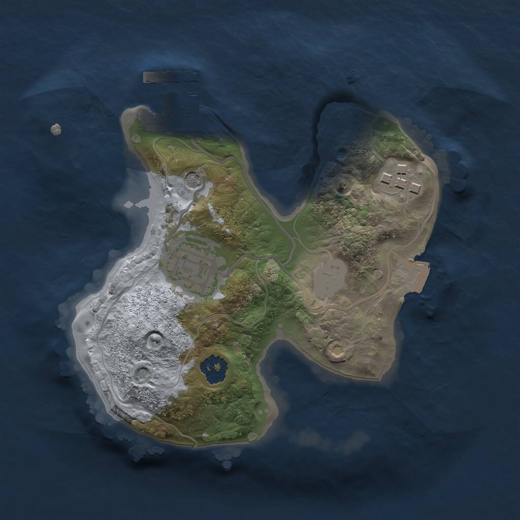 Rust Map: Procedural Map, Size: 1900, Seed: 1000, 5 Monuments