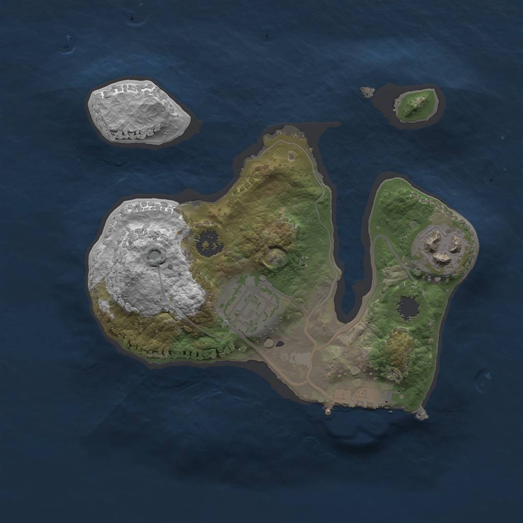 Rust Map: Procedural Map, Size: 2000, Seed: 973322899, 5 Monuments