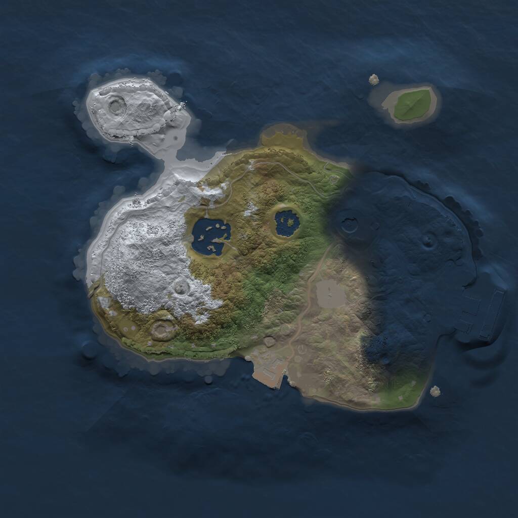 Rust Map: Procedural Map, Size: 2000, Seed: 973322899, 4 Monuments