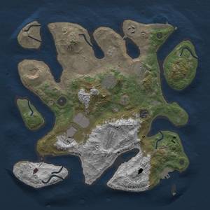 Thumbnail Rust Map: Procedural Map, Size: 3500, Seed: 16284950, 14 Monuments