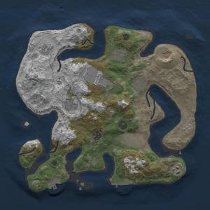 Thumbnail Rust Map: Procedural Map, Size: 3500, Seed: 1499292610, 15 Monuments