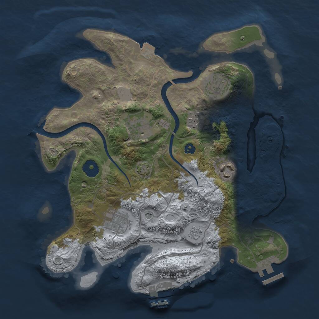 Rust Map: Procedural Map, Size: 2900, Seed: 30607, 11 Monuments
