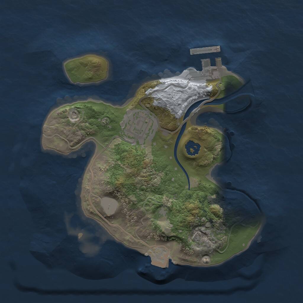 Rust Map: Procedural Map, Size: 2021, Seed: 2145, 3 Monuments