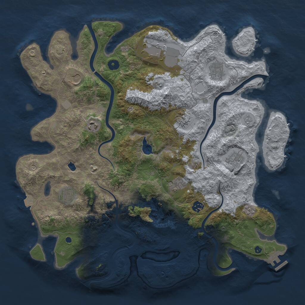 Rust Map: Procedural Map, Size: 4200, Seed: 1152, 15 Monuments