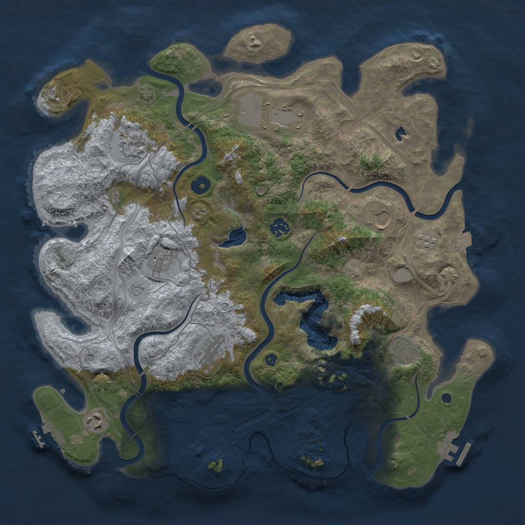 Rust Map: Procedural Map, Size: 4250, Seed: 807447, 15 Monuments