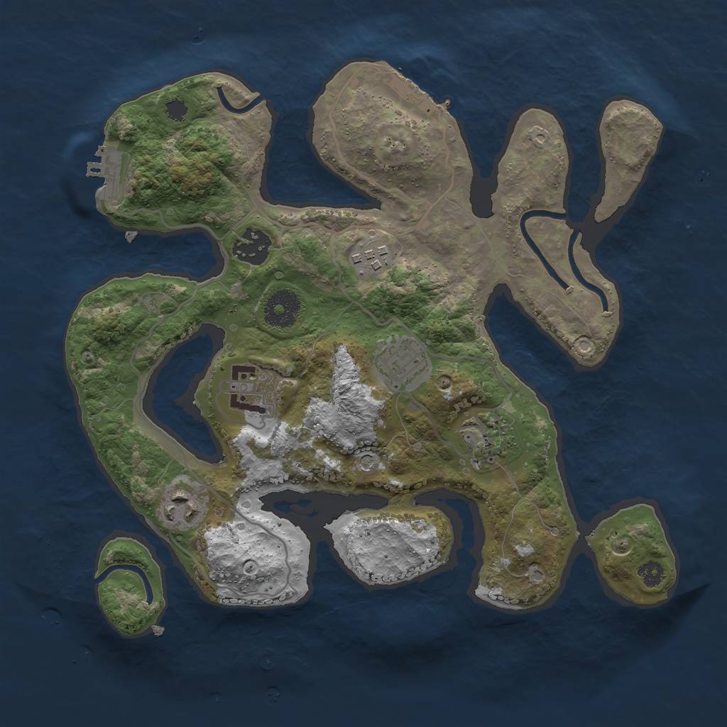 Rust Map: Procedural Map, Size: 3000, Seed: 4951278, 11 Monuments