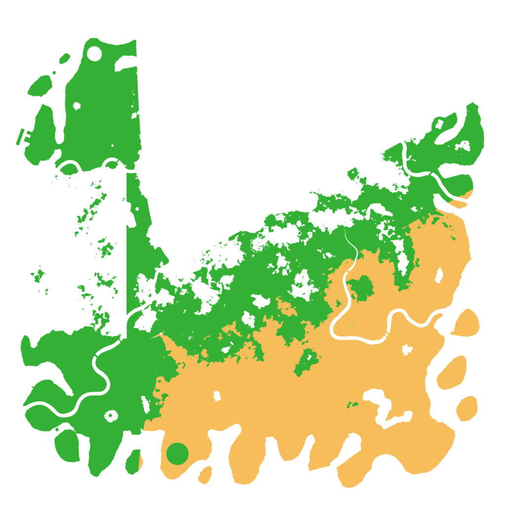 Biome Rust Map: Procedural Map, Size: 6000, Seed: 65214