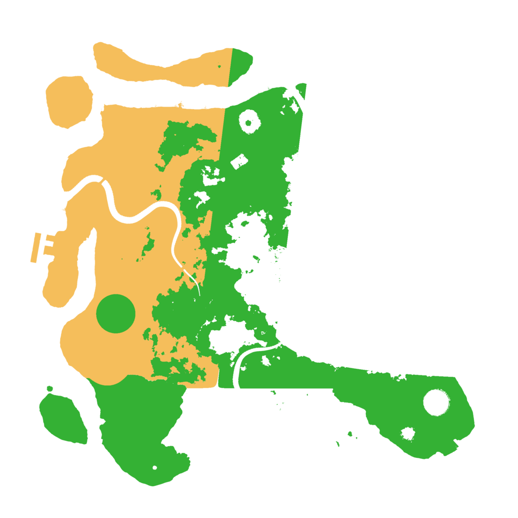 Biome Rust Map: Procedural Map, Size: 3500, Seed: 1234454333