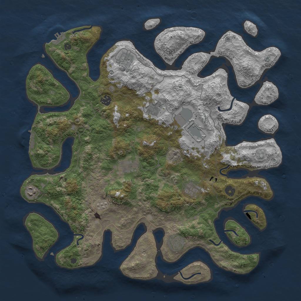 Rust Map: Procedural Map, Size: 4400, Seed: 367, 14 Monuments