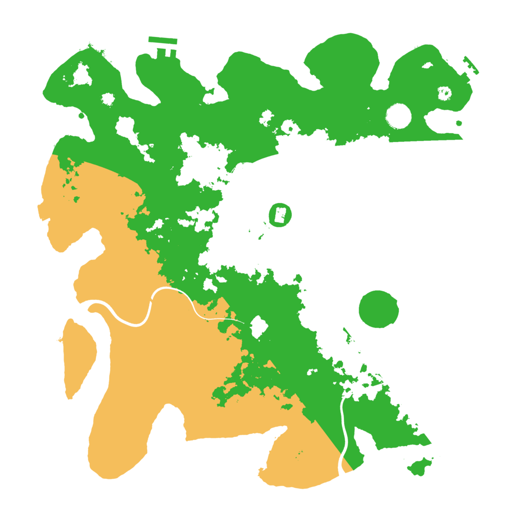 Biome Rust Map: Procedural Map, Size: 3700, Seed: 6072021