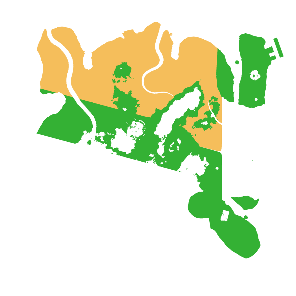 Biome Rust Map: Procedural Map, Size: 3000, Seed: 566648