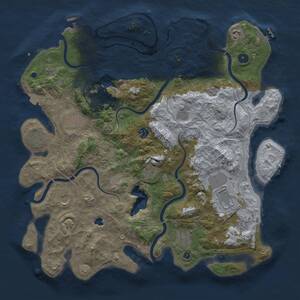 Thumbnail Rust Map: Procedural Map, Size: 4400, Seed: 37655817, 17 Monuments