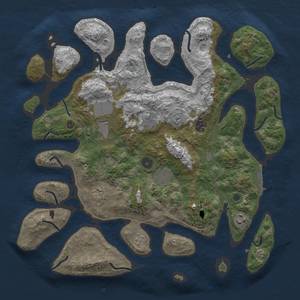 Thumbnail Rust Map: Procedural Map, Size: 4000, Seed: 813212, 11 Monuments