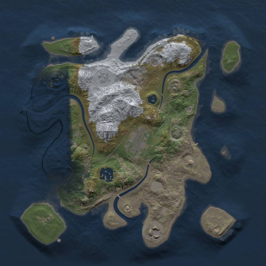 Rust Map: Procedural Map, Size: 2800, Seed: 66245, 7 Monuments