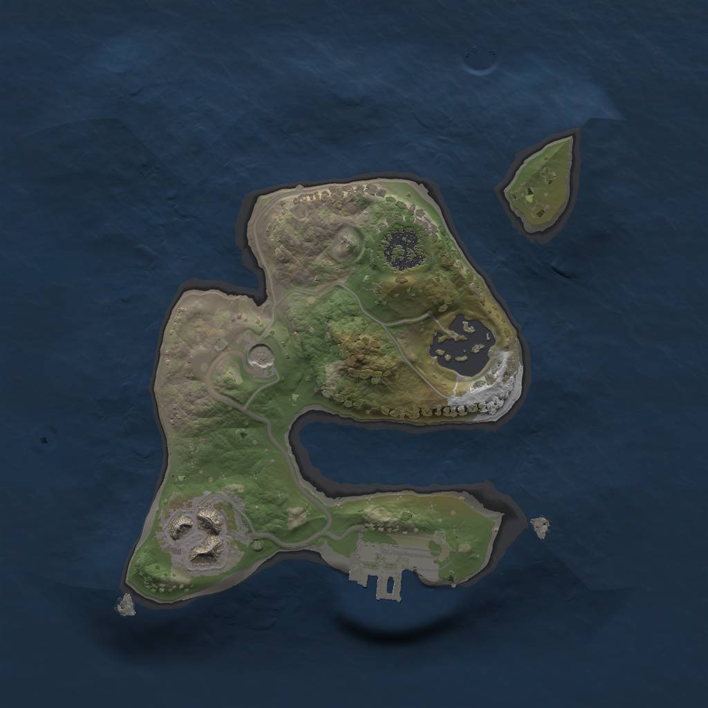 Rust Map: Procedural Map, Size: 1750, Seed: 21026, 6 Monuments