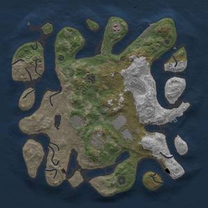 Thumbnail Rust Map: Procedural Map, Size: 3700, Seed: 1480924, 12 Monuments