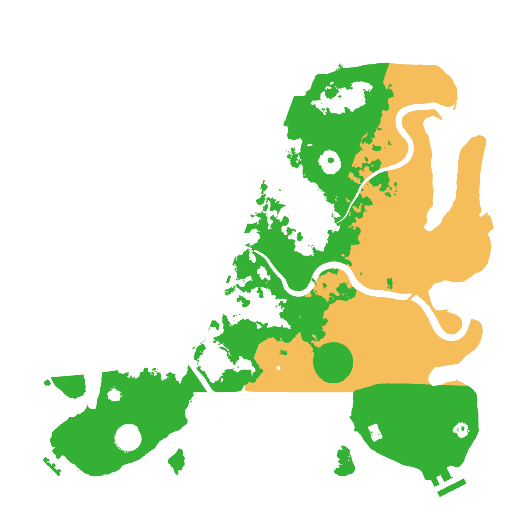 Biome Rust Map: Procedural Map, Size: 3500, Seed: 1963001