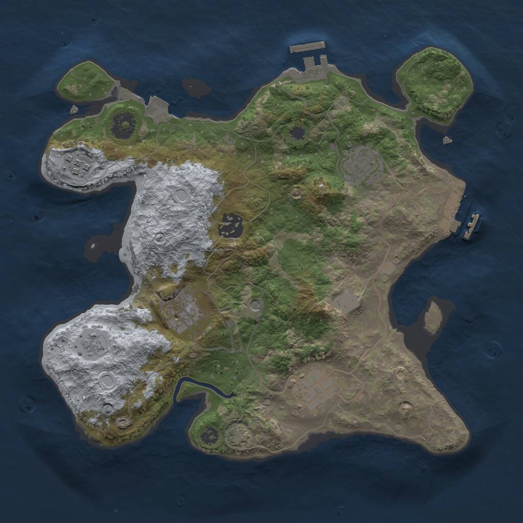 Rust Map: Procedural Map, Size: 3000, Seed: 1538226354, 11 Monuments