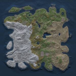 Thumbnail Rust Map: Procedural Map, Size: 4000, Seed: 324384558, 15 Monuments
