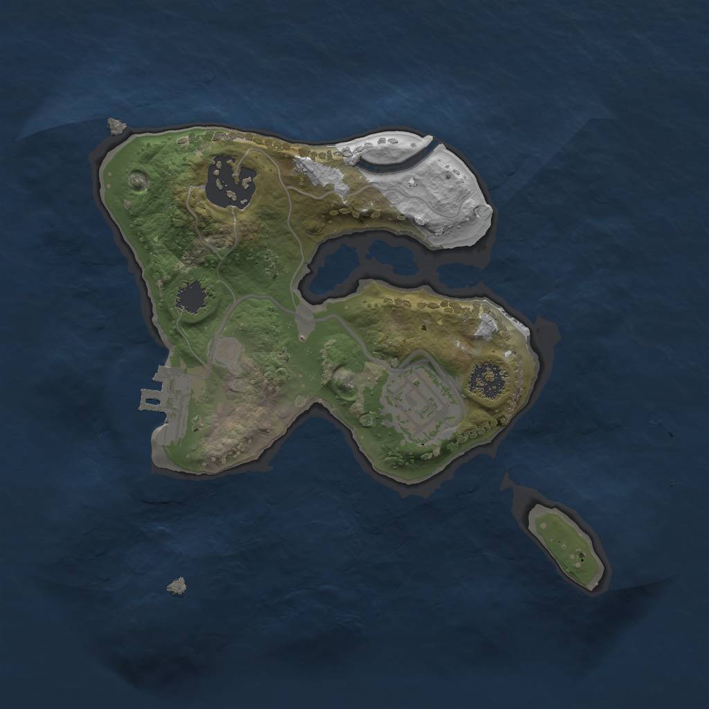 Rust Map: Procedural Map, Size: 2000, Seed: 35, 5 Monuments