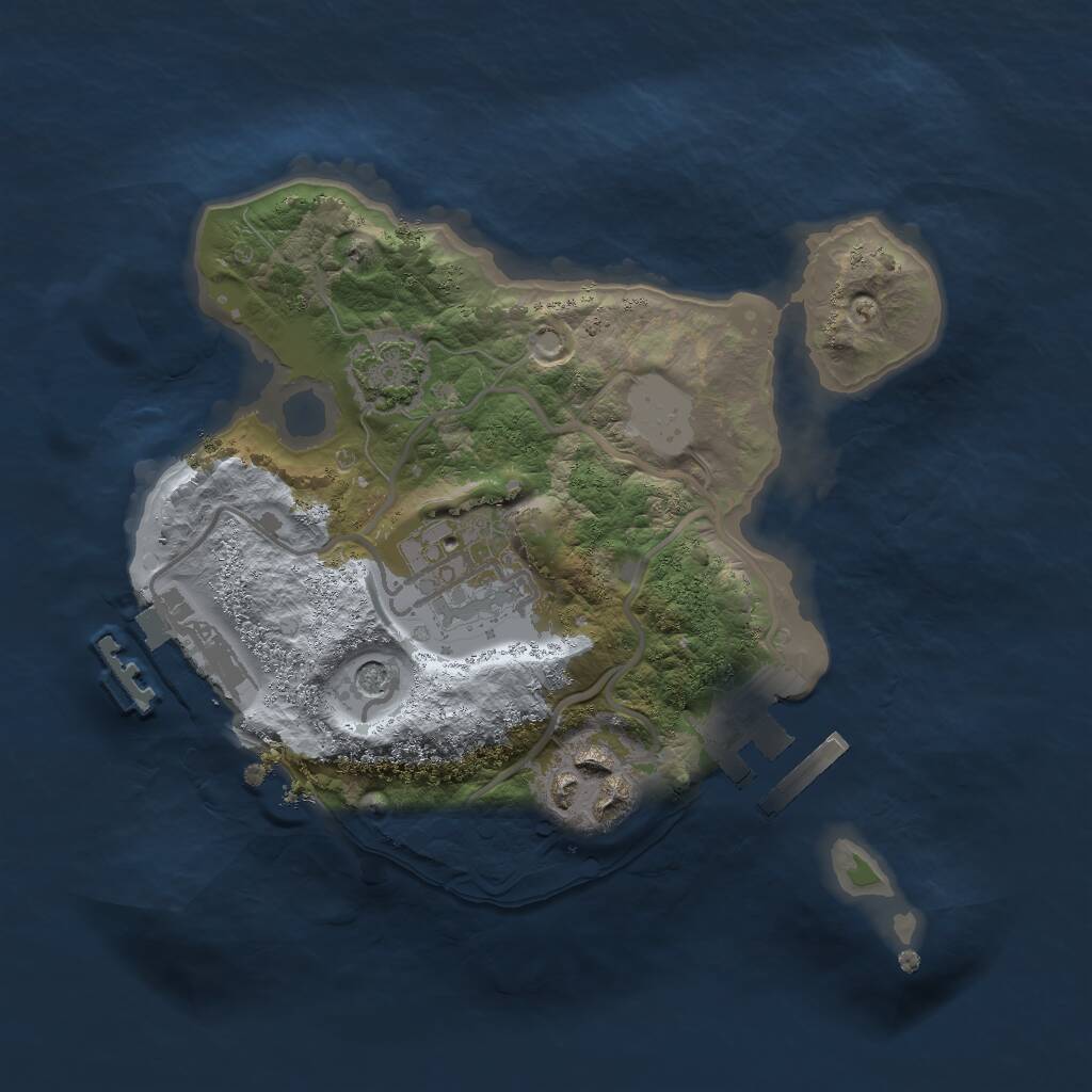 Rust Map: Procedural Map, Size: 2000, Seed: 1984, 7 Monuments